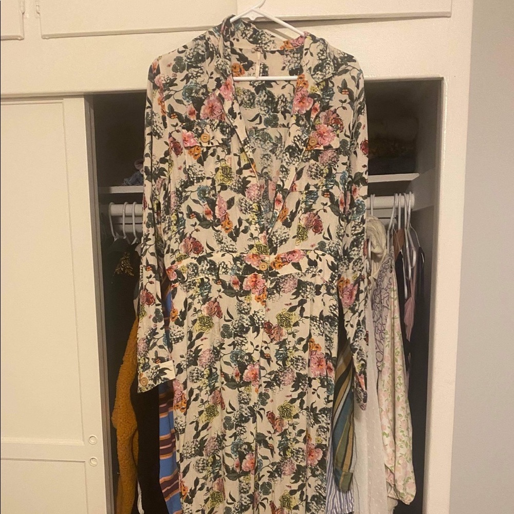 Free People Floral Jumpsuit